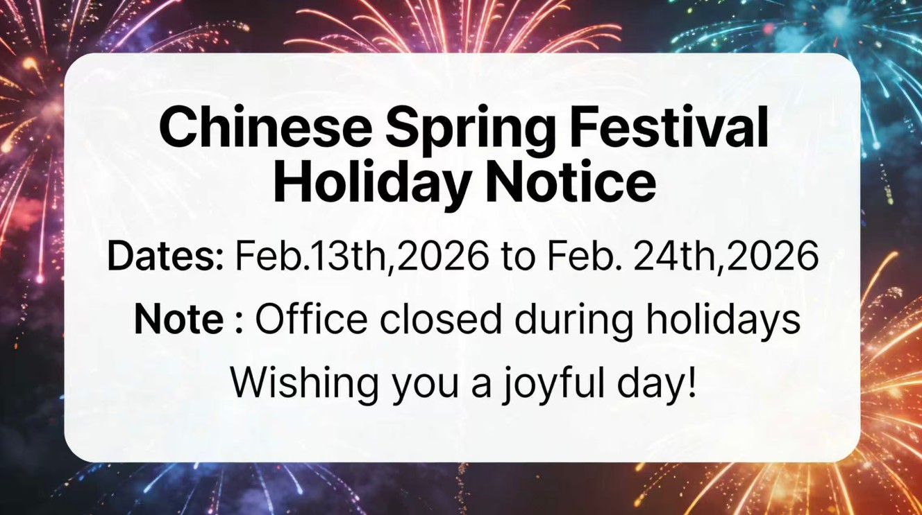 Avis de vacances du Nouvel An chinois de Tonewinner